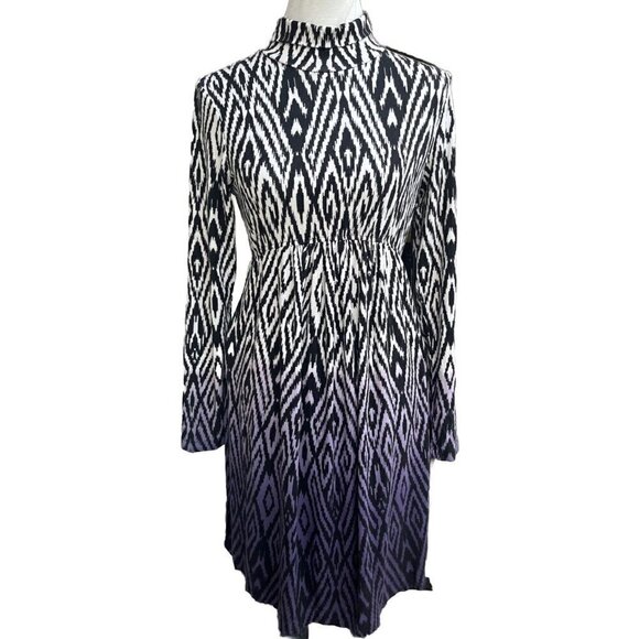 Tart Collection Mock Neck Geometric Print Dress – Size M - Picture 8 of 11